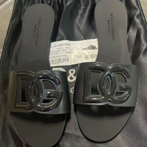 Dolce & Gabbana Dg Logo Jelly Sandal Women's Black Size EU 38